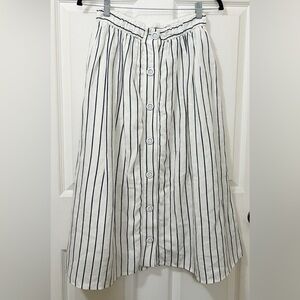 Vintage ALLEN SCHWARTZ Made in USA Linen MIDI Skirt